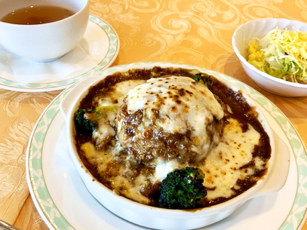 ハンバーグ焼きカレー
